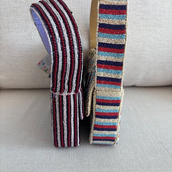 Viral Beaded Bags - NY Taxi Cab & Route 66 Shoulder Bags (2) - Made in India - Picture 4 of 15